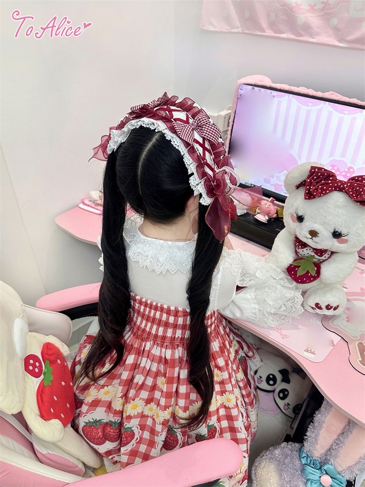 ToAlice】L1634いちご×ハニーベアジャンパースカート - To Alice