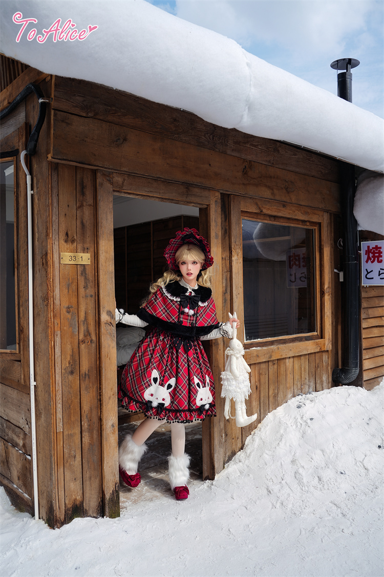 画像20: 【送料無料】L1698 うさぎ×チェックジャンパースカート《予約受付》 (20)