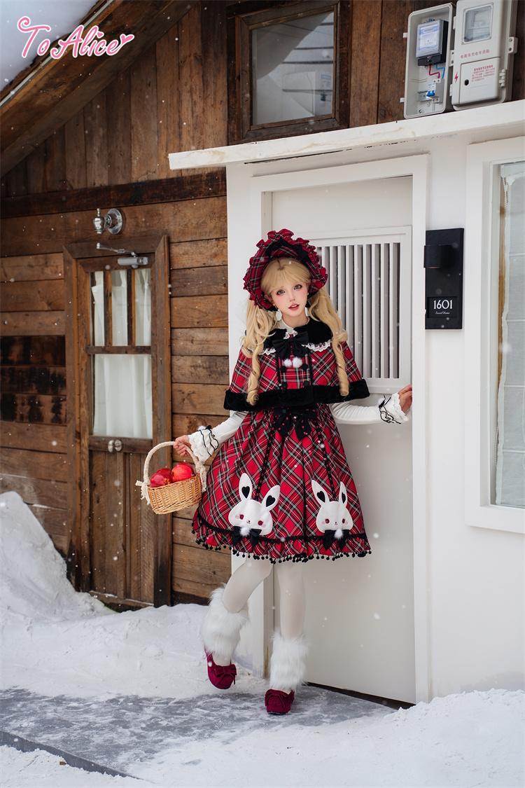 画像19: 【送料無料】L1698 うさぎ×チェックジャンパースカート《予約受付》 (19)