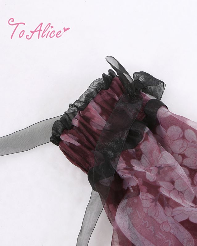 To Alice L461夜桜中華ノースリーブワンピース To Alice