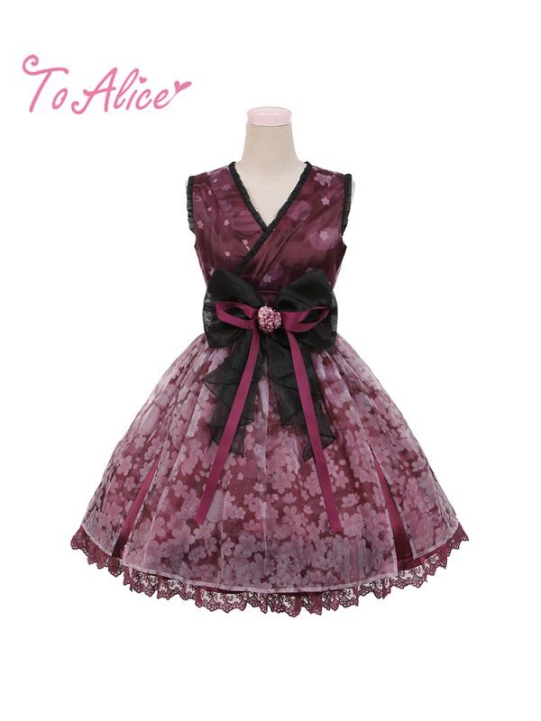 To Alice L461夜桜中華ノースリーブワンピース To Alice