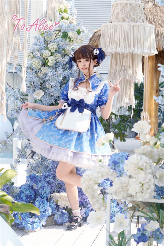 Last one】【ToAlice】L614【DC】パンダチャイナメイドワンピース【30 