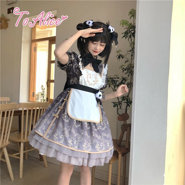 Toalice L614パンダチャイナメイドワンピース 10 Off To Alice