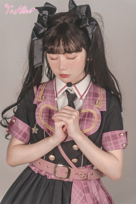 Toalice L774タータンチェック切り替えロックワンピース To Alice
