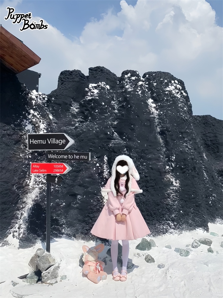 画像36: 【PuppetBombs】Q103 ケープ付きスカラップリボンコート (36)