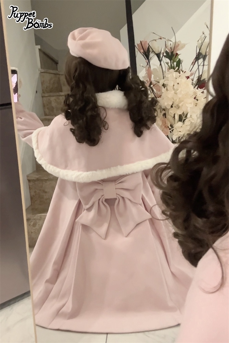 画像27: 【PuppetBombs】Q103 ケープ付きスカラップリボンコート (27)