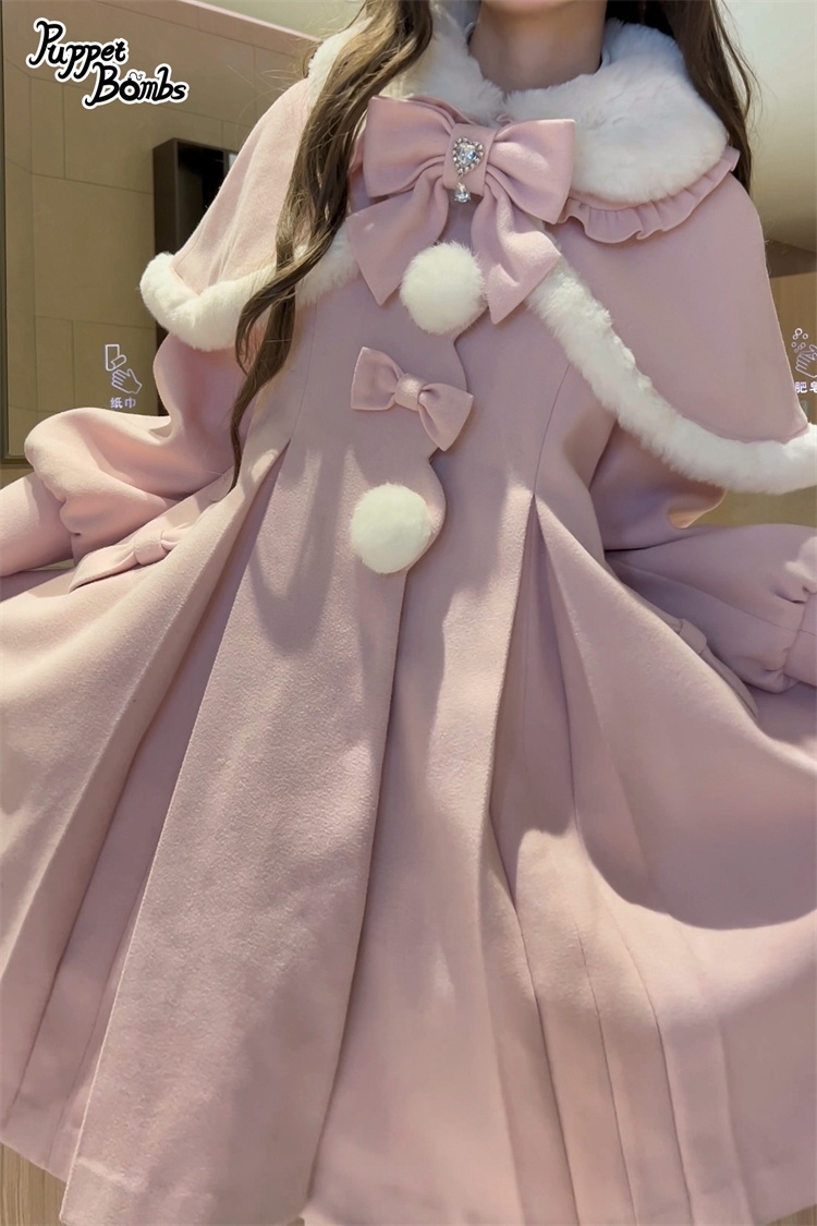 画像22: 【PuppetBombs】QS44 リボン×ファーベレー帽 (22)