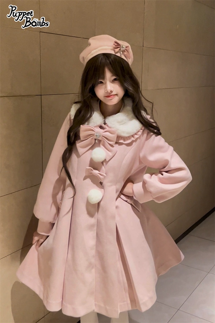 画像29: 【PuppetBombs】Q103 ケープ付きスカラップリボンコート (29)