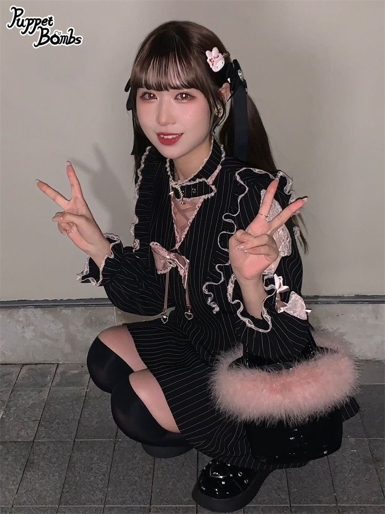 画像11: 【PuppetBombs】Q104 リボンデコセットアップ【30%OFF】 (11)