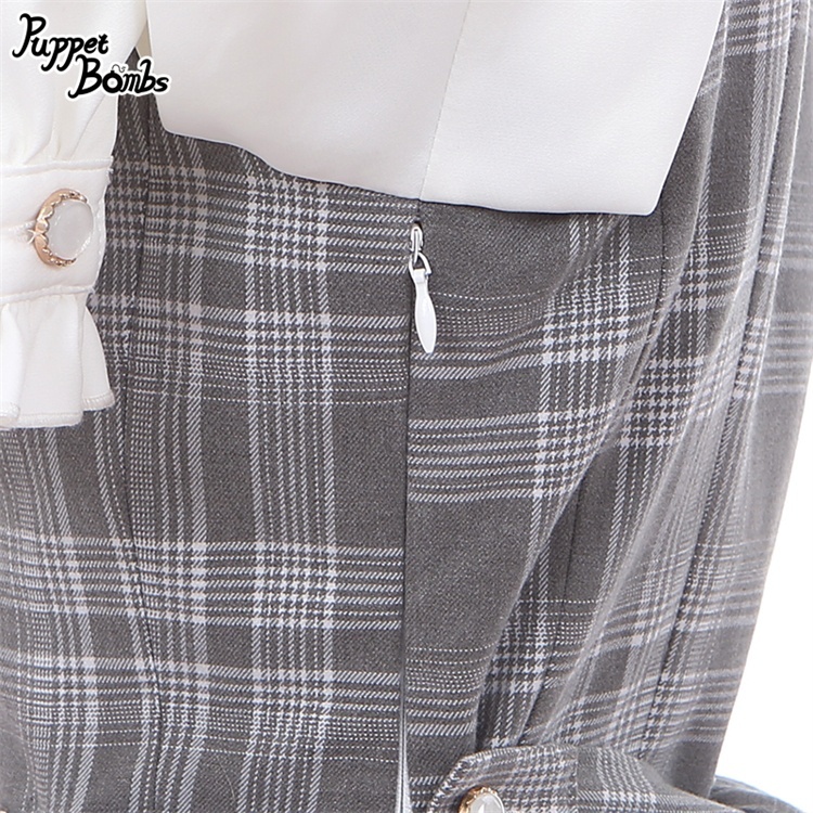 画像6: 【Last one】【PuppetBombs】Q112 探偵チェックワンピースセット (6)