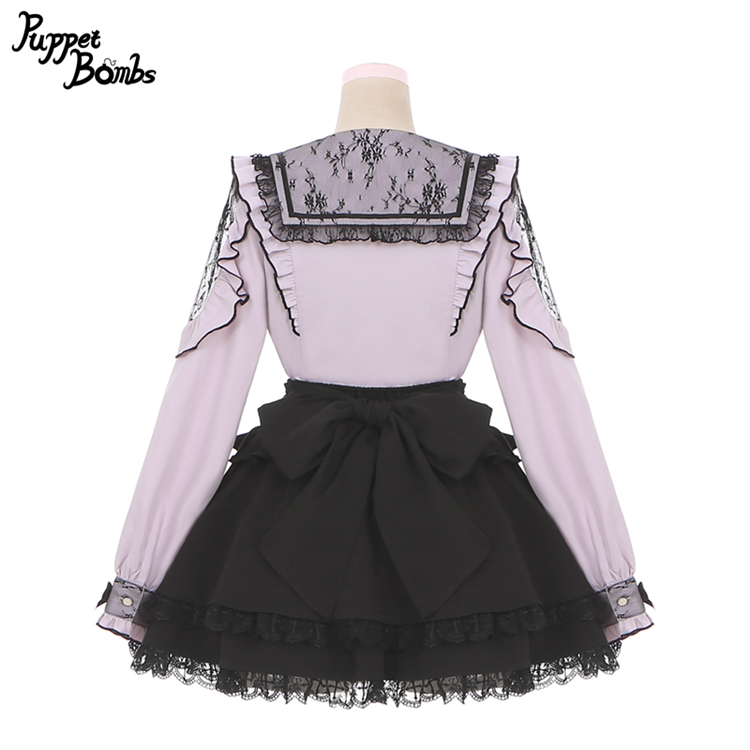 画像5: 【PuppetBombs】Q119 レース切り替えフリルブラウス (5)