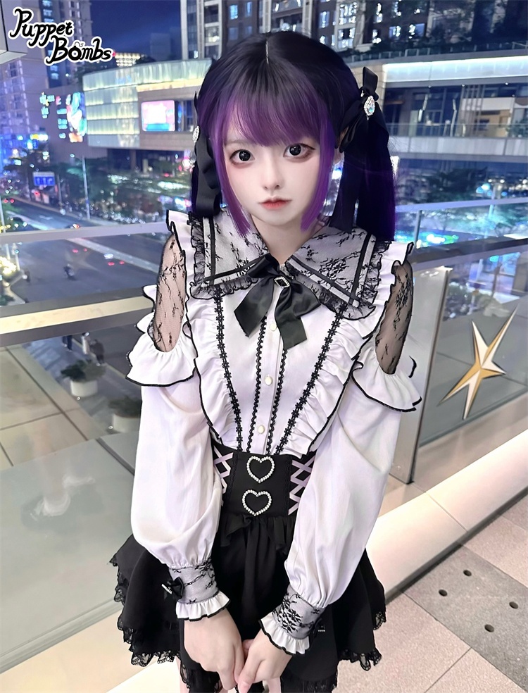 画像11: 【PuppetBombs】Q119 レース切り替えフリルブラウス (11)