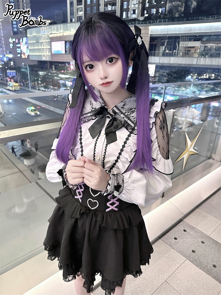 画像12: 【PuppetBombs】Q119 レース切り替えフリルブラウス (12)