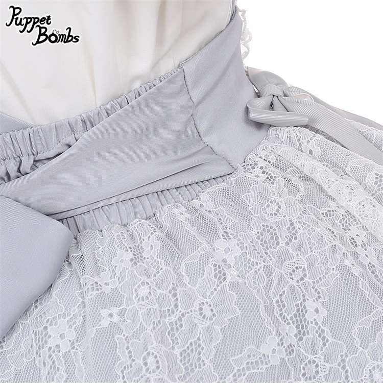 画像4: 【PuppetBombs】Q208 レーシーティアードサス付きスカート (4)