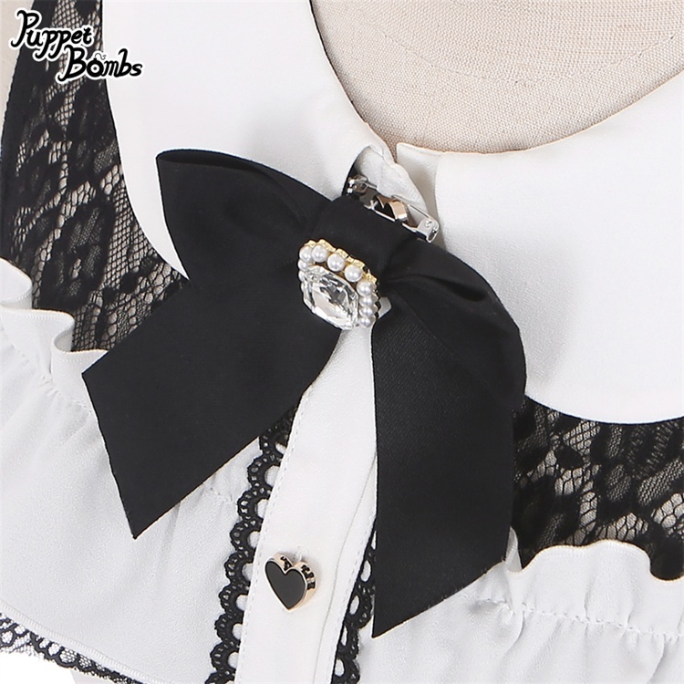 画像2: 【PuppetBombs】Q216 オープンショルダーフリルブラウス【30%OFF】 (2)