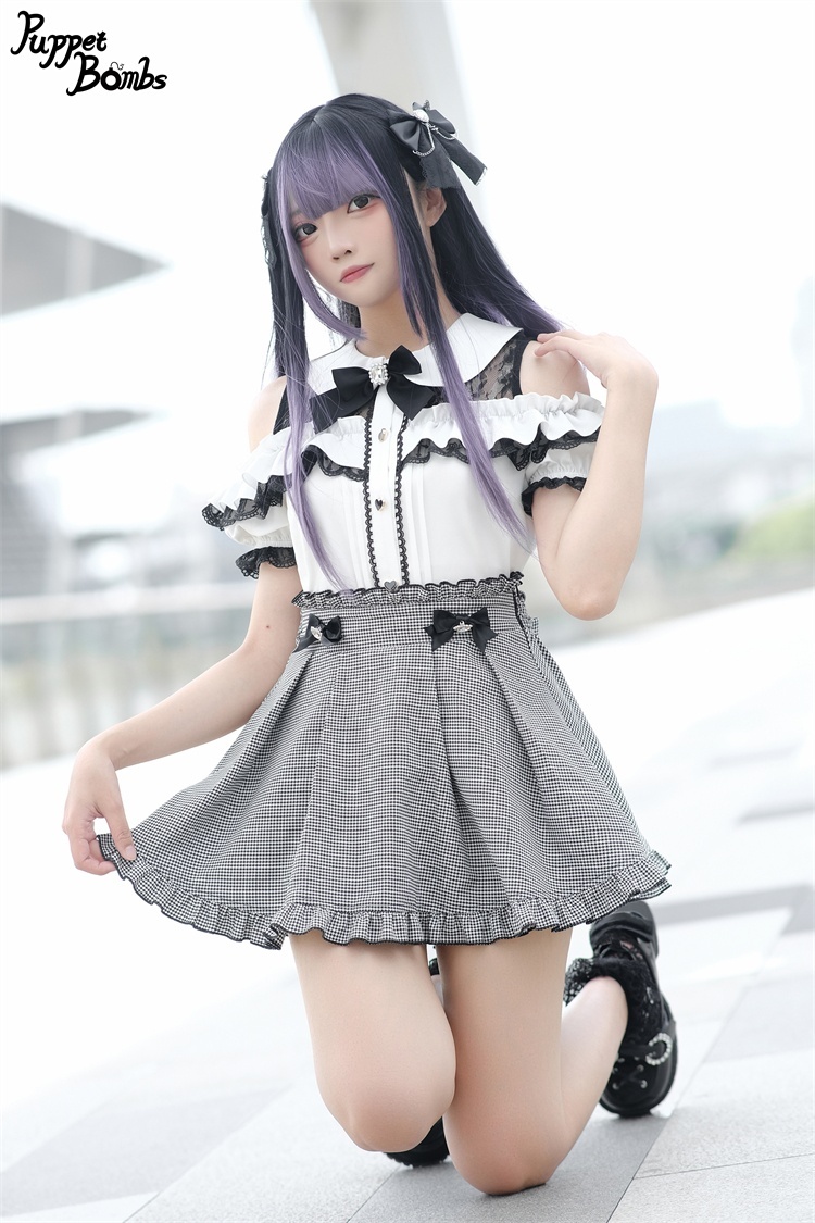 画像11: 【PuppetBombs】Q216 オープンショルダーフリルブラウス【30%OFF】 (11)