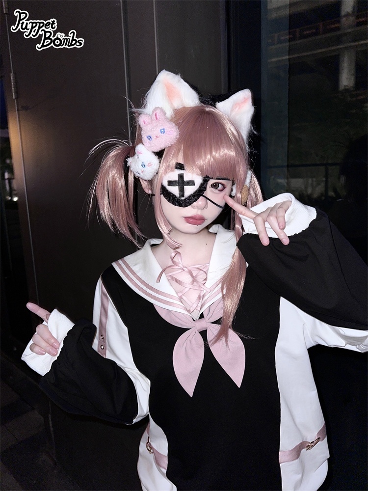 画像12: 【Last one】【PuppetBombs】Q22 ビッグシルエットセーラートップス【30%OFF】 (12)