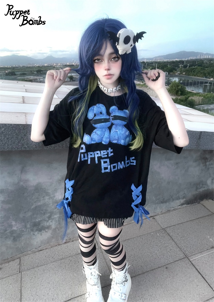 画像8: 【PuppetBombs】Q237 Dark Puppet BombsビッグTシャツ (8)