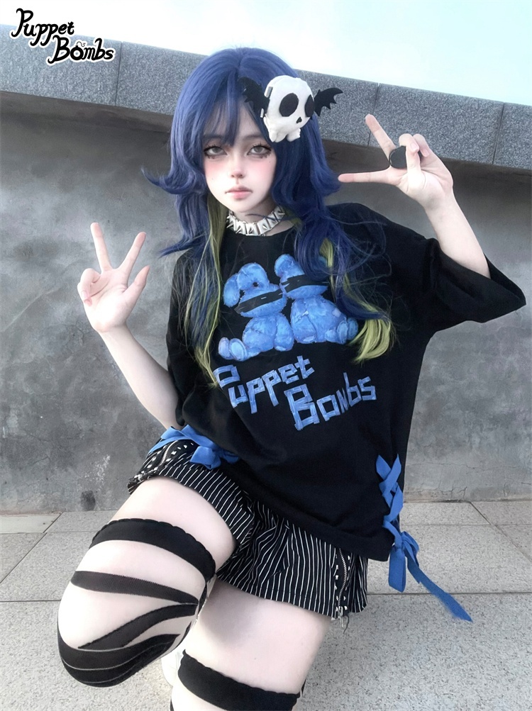 画像6: 【PuppetBombs】Q237 Dark Puppet BombsビッグTシャツ (6)