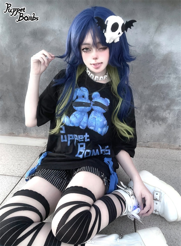 画像3: 【PuppetBombs】Q237 Dark Puppet BombsビッグTシャツ (3)