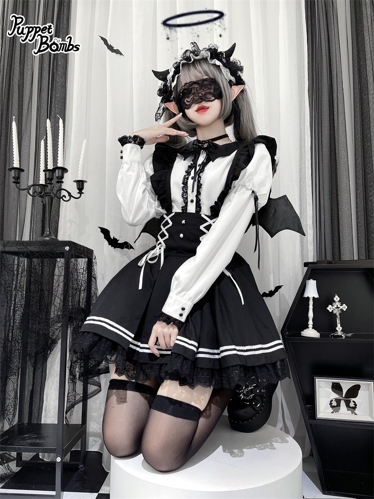 画像7: 【PuppetBombs】Q261 小悪魔羽サス付きスカート【30%OFF】 (7)