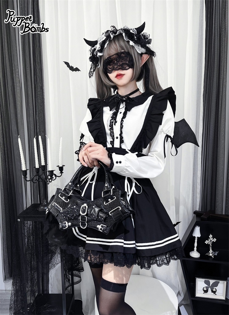 画像8: 【PuppetBombs】Q261 小悪魔羽サス付きスカート【30%OFF】 (8)