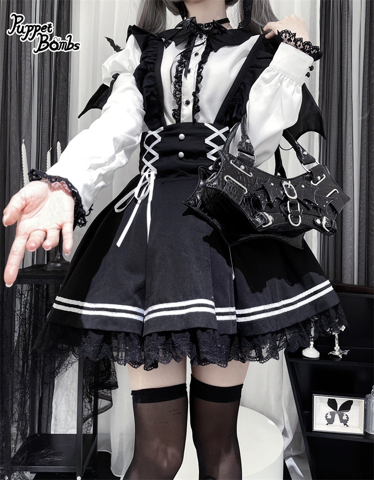 画像12: 【PuppetBombs】Q261 小悪魔羽サス付きスカート【30%OFF】 (12)