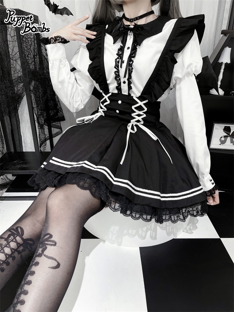 画像13: 【PuppetBombs】Q261 小悪魔羽サス付きスカート【30%OFF】 (13)