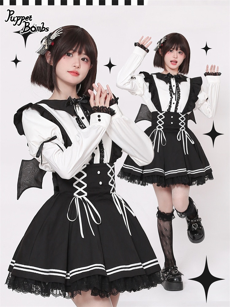 画像15: 【PuppetBombs】Q261 小悪魔羽サス付きスカート【30%OFF】 (15)