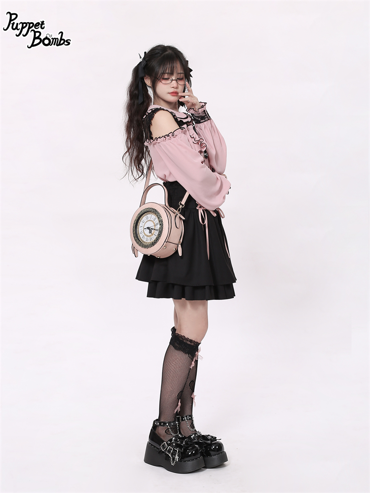 画像6: 【PuppetBombs】Q26 コルセットデザイン風フリルスカート (6)