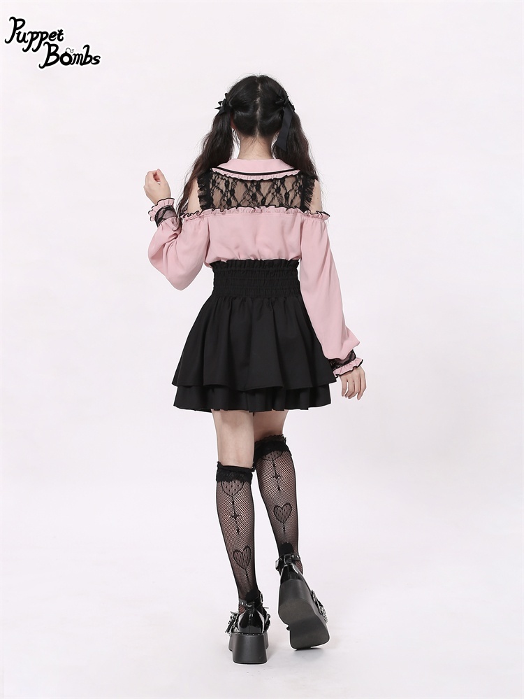 画像7: 【PuppetBombs】Q26 コルセットデザイン風フリルスカート (7)