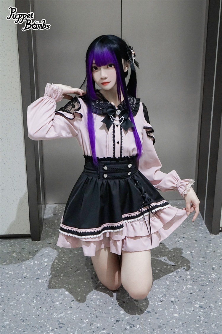 画像11: 【PuppetBombs】Q283レース切り替えハートボタンブラウス【本店・通販限定】【30%OFF】 (11)