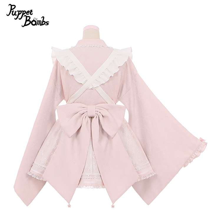 画像2: 【PuppetBombs】Q285 桜メイド浴衣セット【30%OFF】 (2)