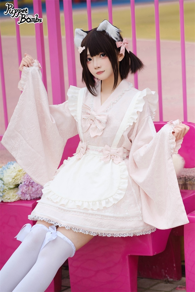 画像9: 【PuppetBombs】Q285 桜メイド浴衣セット【30%OFF】 (9)