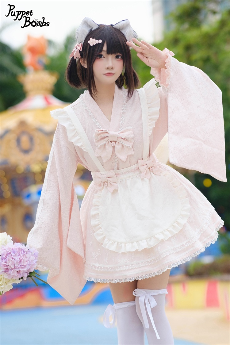 画像7: 【PuppetBombs】Q285 桜メイド浴衣セット【30%OFF】 (7)