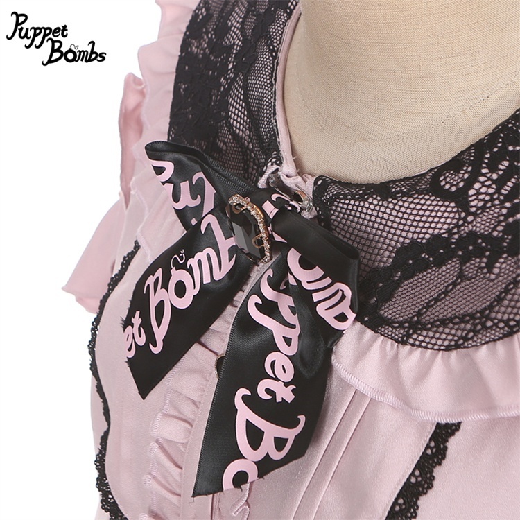 画像6: 【PuppetBombs】Q29 オープンショルダーフリルリボンブラウス (6)