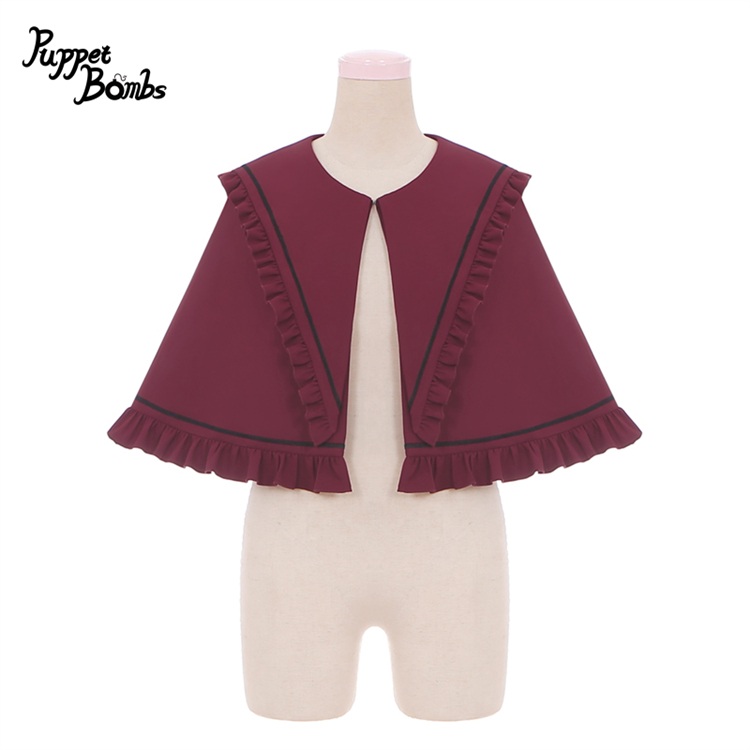 画像1: 【PuppetBombs】Q297 黒魔法少女の学園制服ケープ【30%OFF】 (1)