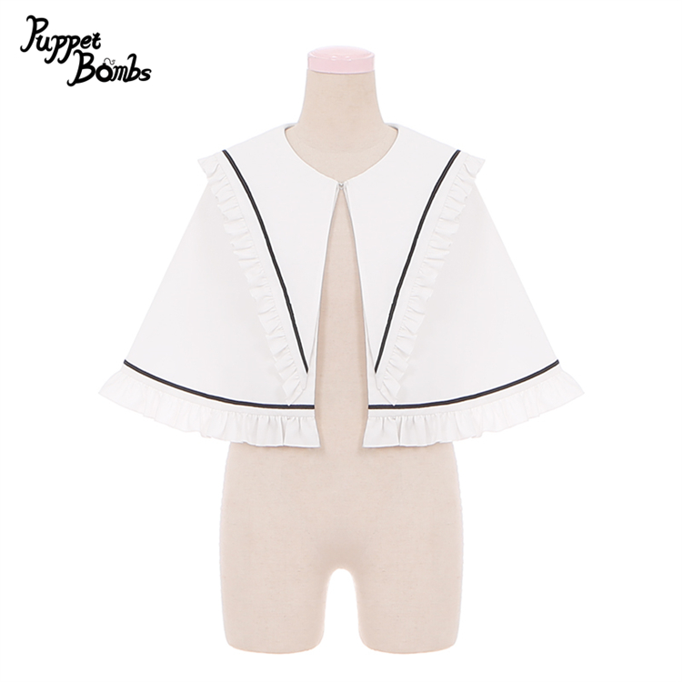 画像2: 【PuppetBombs】Q297 黒魔法少女の学園制服ケープ【30%OFF】 (2)