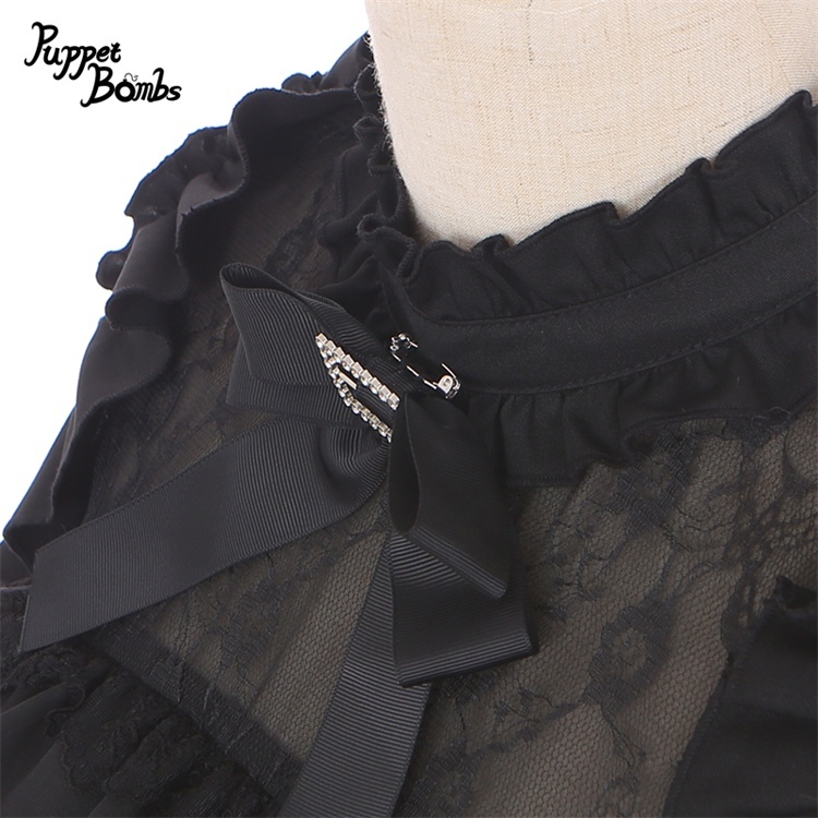 画像3: 【PuppetBombs】Q302 オープンショルダープリーツロングワンピース (3)