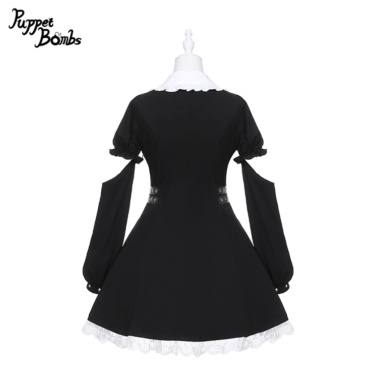 画像3: 【PuppetBombs】Q303 2Wayお袖ベルトデザインワンピース【30%OFF】 (3)