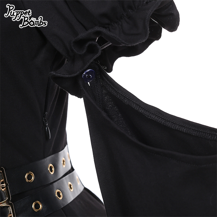 画像5: 【PuppetBombs】Q303 2Wayお袖ベルトデザインワンピース【30%OFF】 (5)