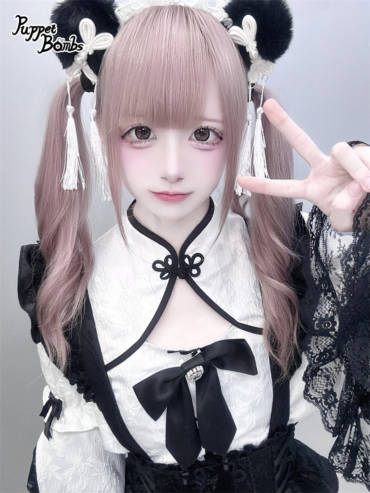 画像8: 【PuppetBombs】Q307 ジャカード2wayお袖チャイナトップス (8)