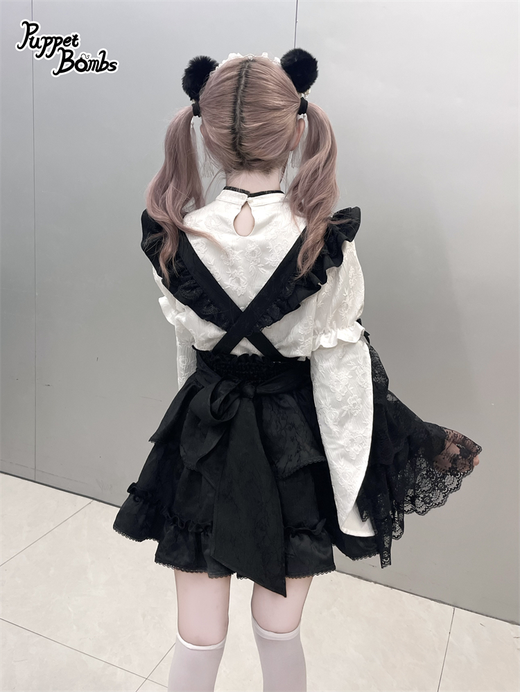 画像10: 【PuppetBombs】Q307 ジャカード2wayお袖チャイナトップス (10)