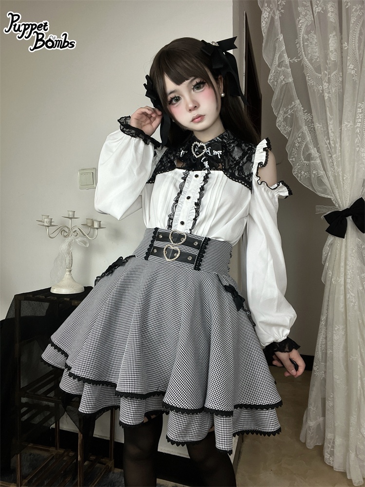 画像13: 【PuppetBombs】Q34 リボン&フリルティアードスカート (13)