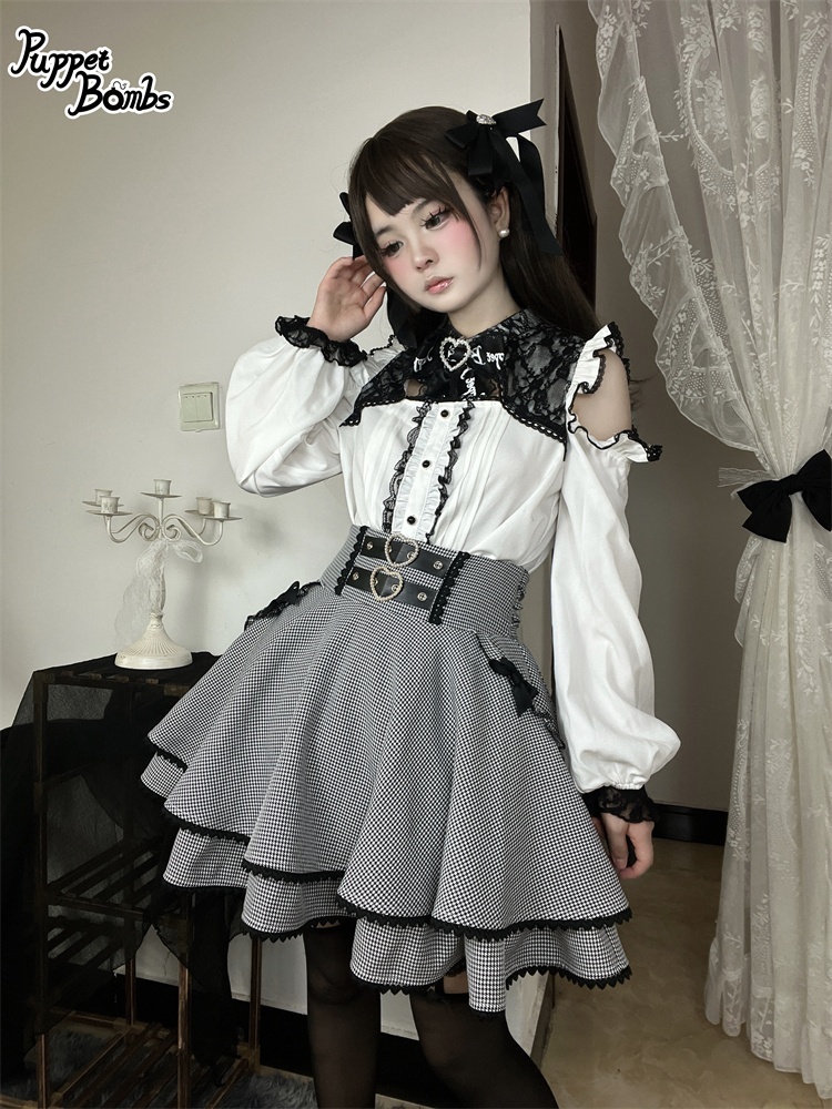 画像11: 【PuppetBombs】Q34 リボン&フリルティアードスカート (11)