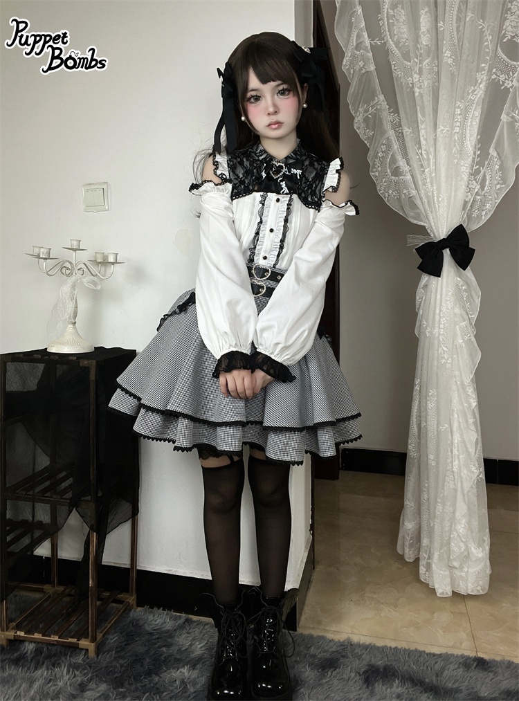 画像10: 【PuppetBombs】Q34 リボン&フリルティアードスカート (10)
