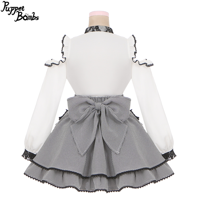 画像3: 【PuppetBombs】Q33 胸空きレーシーオフショルブラウス (3)