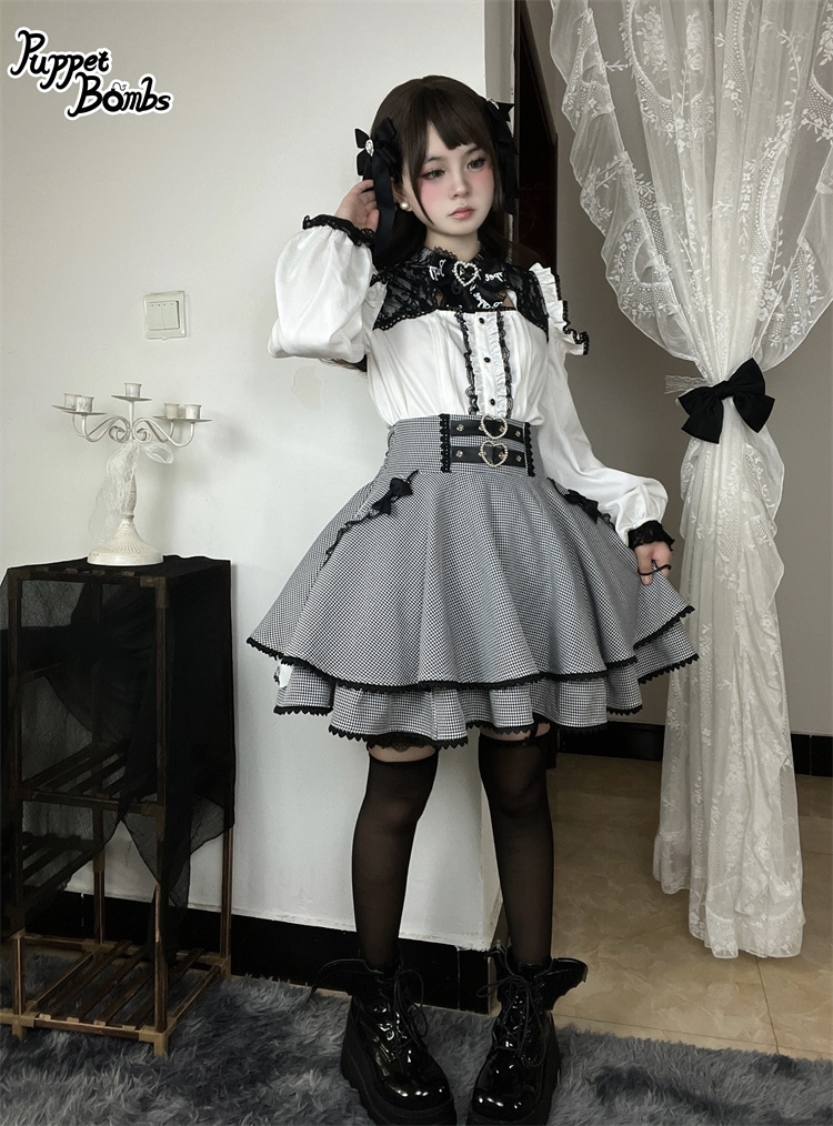 画像8: 【PuppetBombs】Q34 リボン&フリルティアードスカート (8)