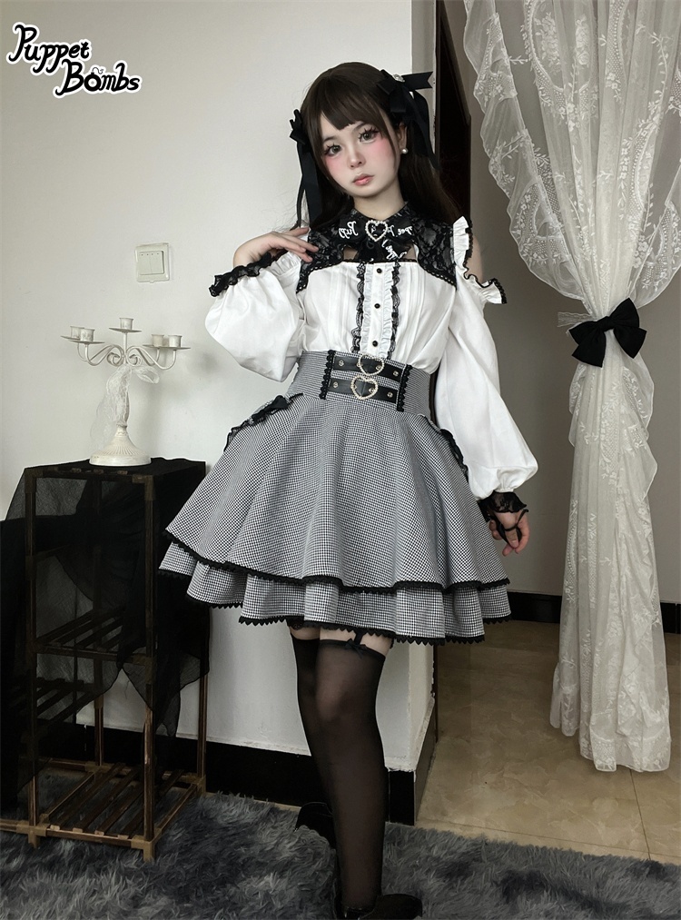 画像7: 【PuppetBombs】Q34 リボン&フリルティアードスカート (7)