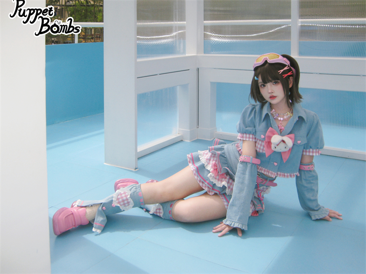 画像9: 【PuppetBombs】QS99 ハートデニムレッグカバー【30%OFF】 (9)